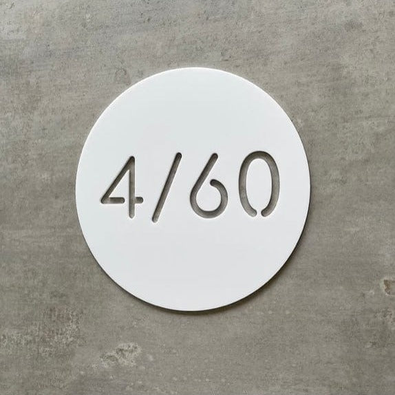 Bayside Luxe - Personalised House Number Circle Sign 30cm