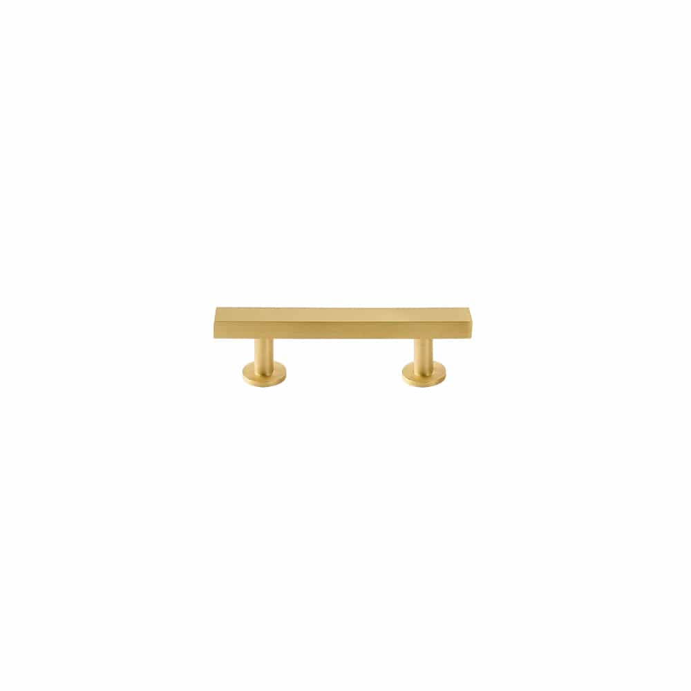 Cabinet Knobs & Handles 100 x 28mm (HS64) / Satin Brass / Solid Brass Bayside Luxe - Bellevue Brass Handles