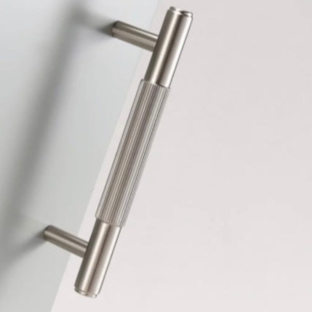 Cabinet Knobs & Handles 132 x 36mm (HS96) / Nickel / Nickel Bayside Luxe - The Toorak - Nickel Silver Luxe Door Handles 132mm - 260mm