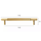 Cabinet Knobs & Handles 195 x 36mm (HS160) / Satin Brass / Solid Brass Bayside Luxe - The Toorak - Golden Brass Luxe Door Handles 132mm - 260mm