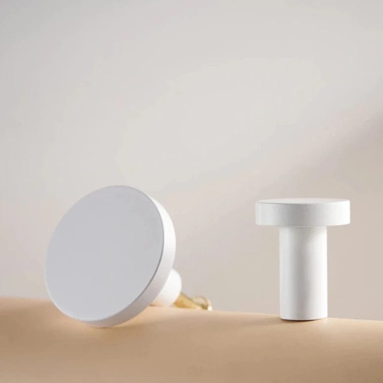 Cabinet Knobs & Handles 20 x 25mm / White / Solid Brass Bayside Luxe - The White Range - Solid Brass Knob