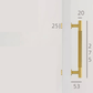 Cabinet Knobs & Handles 275mm (HS224) / Brass / Solid Brass Bayside Luxe - Toorak Linear Knurled Brass Single Door Handle