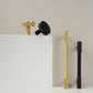 Cabinet Knobs & Handles 35 x 30mm / Black Bayside Luxe - The Brighton Range - Black Door Knob
