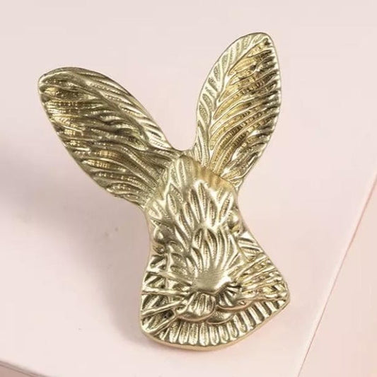 Cabinet Knobs & Handles 36 x 46mm / Brass / Solid Brass Bayside Luxe - Rabbit Design Drawer pull