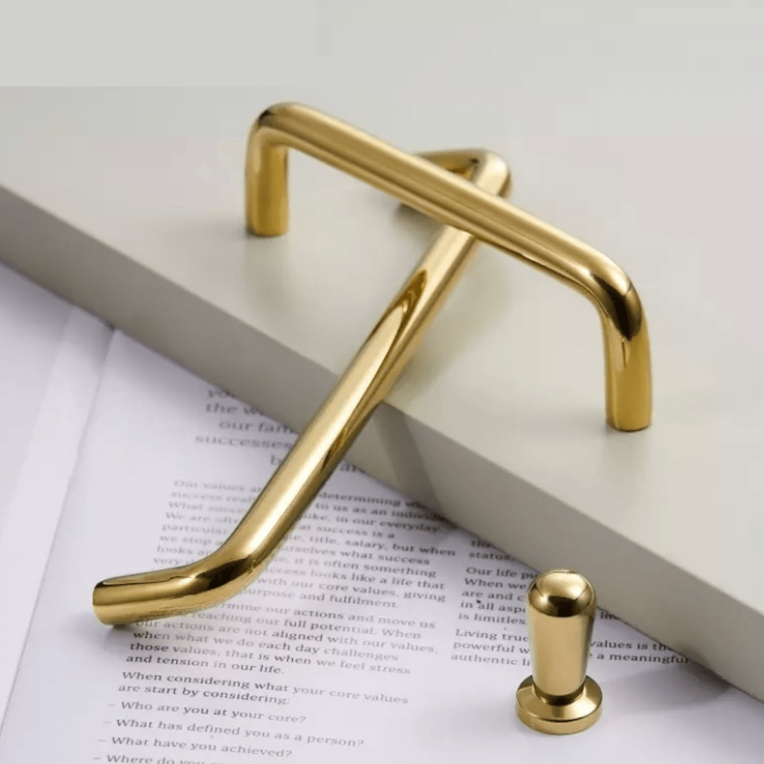 Cabinet Knobs & Handles Bayside Luxe - Nordic Golden Brass Cabinetry Handles