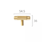 Cabinet Knobs & Handles Bayside Luxe - The Toorak - Golden Brass Luxe Door Handles 132mm - 260mm