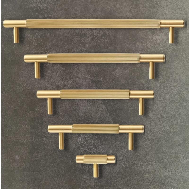 Cabinet Knobs & Handles Bayside Luxe - The Toorak - Golden Brass Luxe Door Handles 132mm - 260mm