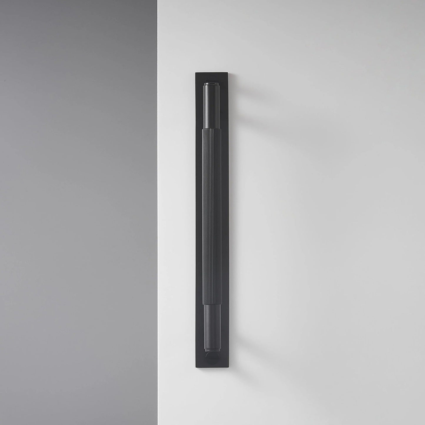 Cabinet Knobs & Handles Black / Solid Brass Luxe Doorware - Toorak Door Pull - Handle with Back Plate - Black