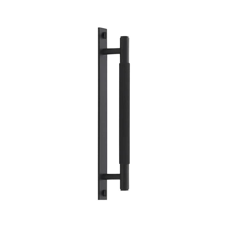 Cabinet Knobs & Handles Black / Solid Brass Luxe Doorware - Toorak Door Pull - Handle with Back Plate - Black