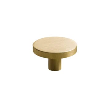 Cabinet Knobs & Handles Large / Satin Brass / Solid Brass Bayside Luxe - Elwood Modern Brass Knobs