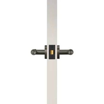 Door Handle Gunmetal / Solid Brass Luxe Doorware - Toorak Door Handles Passage Set - Gunmetal