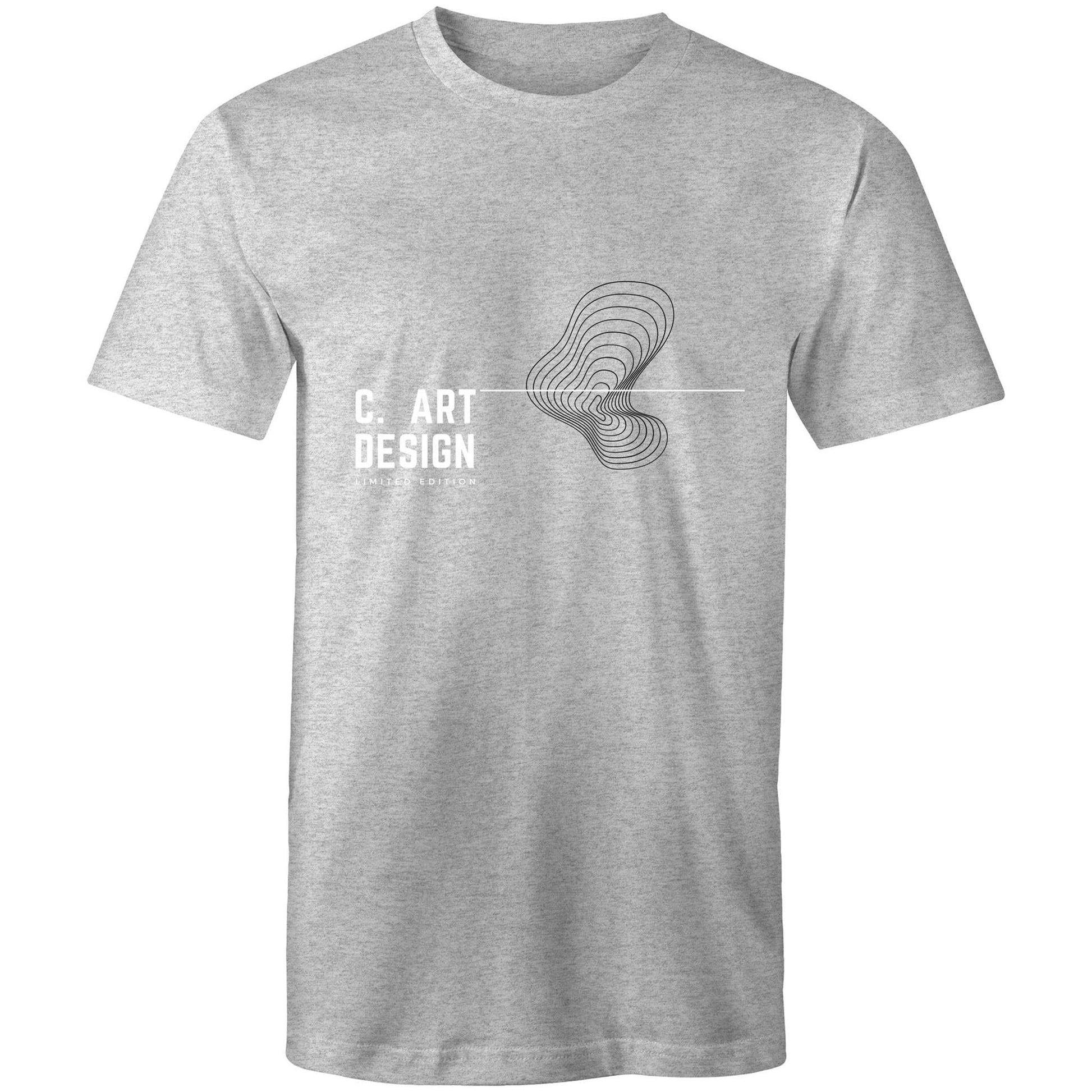Grey Marle / Small C. Art Design - Asymmetric Limited Edition T-Shirt