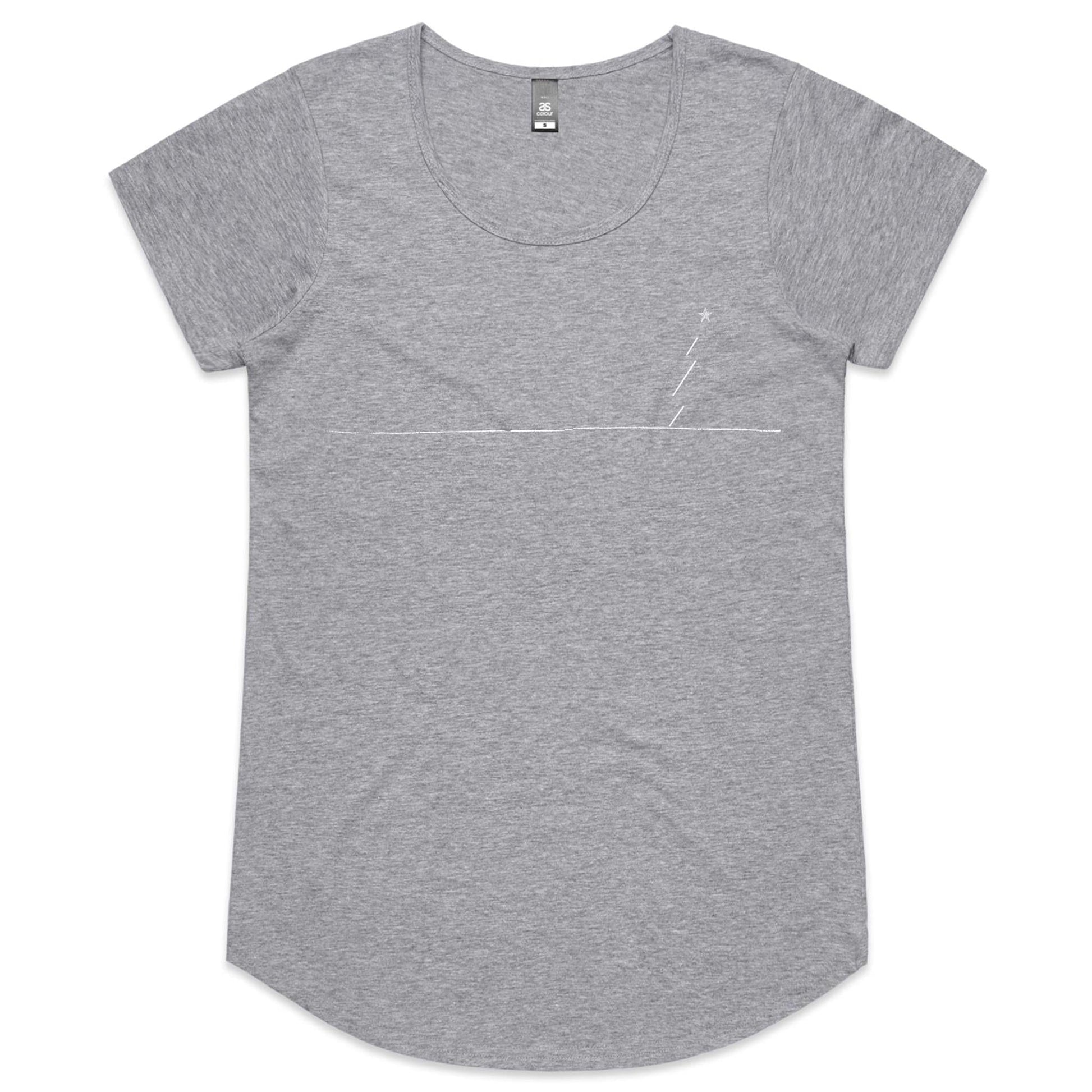 Grey Marle / Womens 8 / XS Minimalist Xmas T-Shirt - Women's Scoop Tee