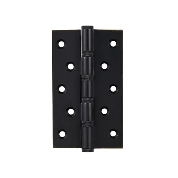 Hinges Large 128mm / Black / Solid Brass Luxe Doorware - Solid Brass Black Knurled Hinges