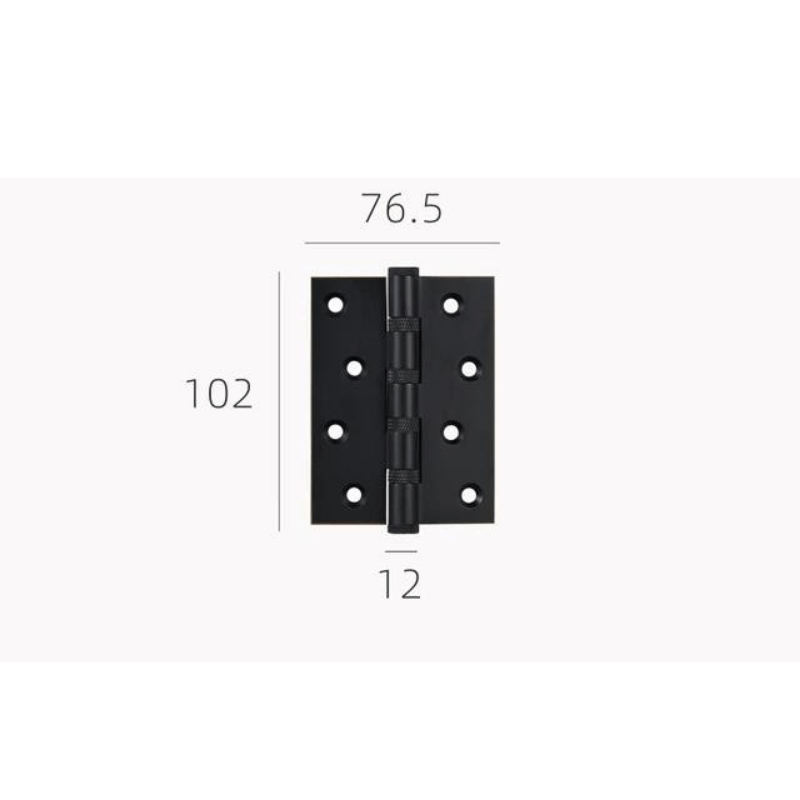 Hinges Luxe Doorware - Solid Brass Black Knurled Hinges