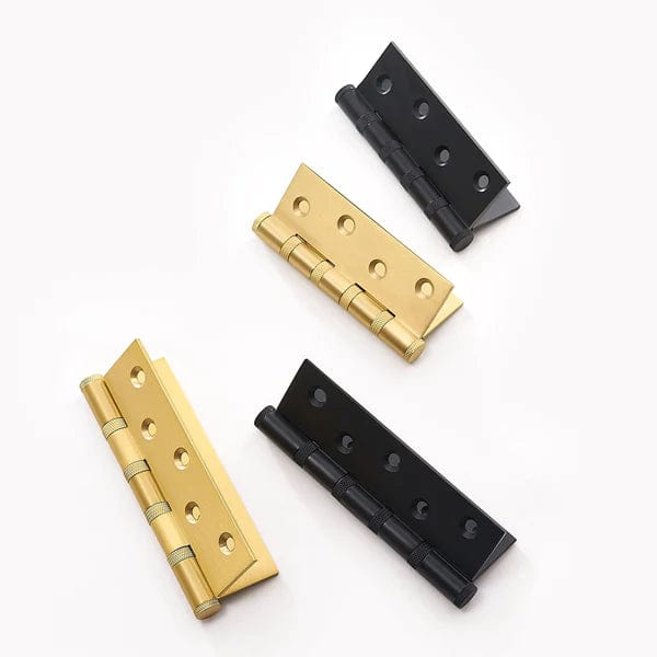 Hinges Luxe Doorware - Solid Brass Gold Knurled Hinges
