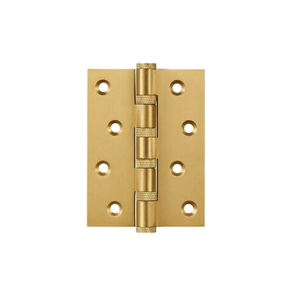 Hinges Medium 102mm / Brass / Solid Brass Luxe Doorware - Solid Brass Gold Knurled Hinges
