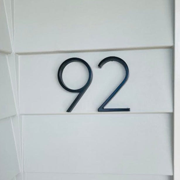 house number 9 / Black / 125mm Bayside Luxe - Black Floating and Flush House Numbers - 125mm