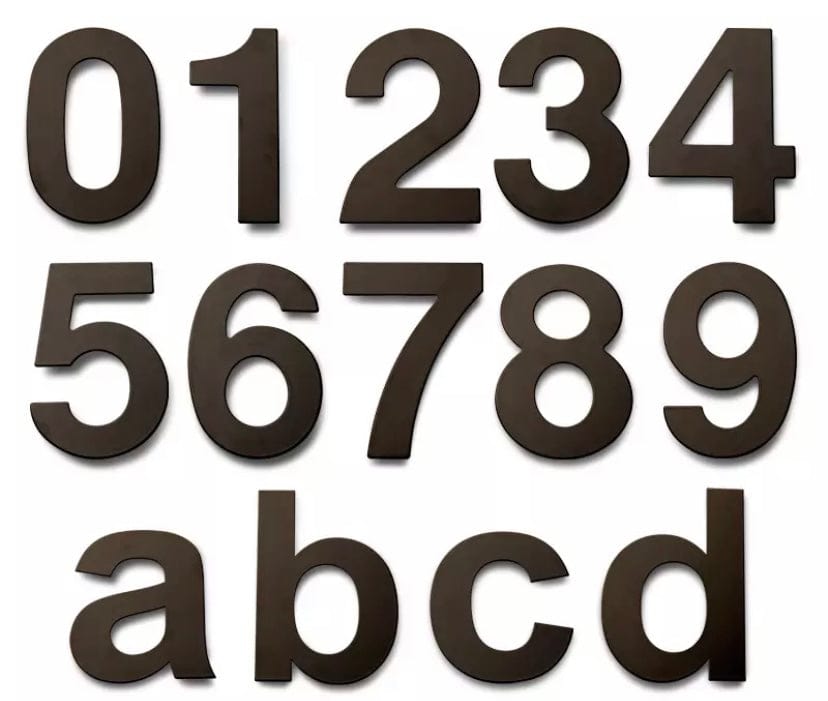 House Numbers and Letters Bayside Luxe Large Floating Numbers - Stainless Steel Black 300mm