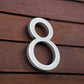 House Numbers and Letters Bayside Luxe Modern Floating House Numbers - Brushed Silver 150mm