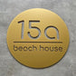 Metallic Gold Bayside Luxe - Personalised House Circle Sign 30cm
