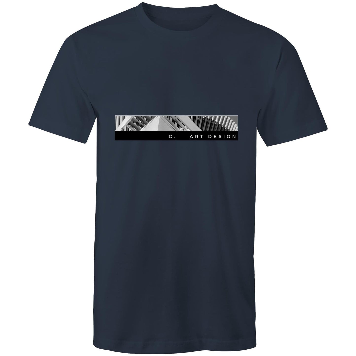 Navy / Small C. Art Design - Build Peak T-Shirt