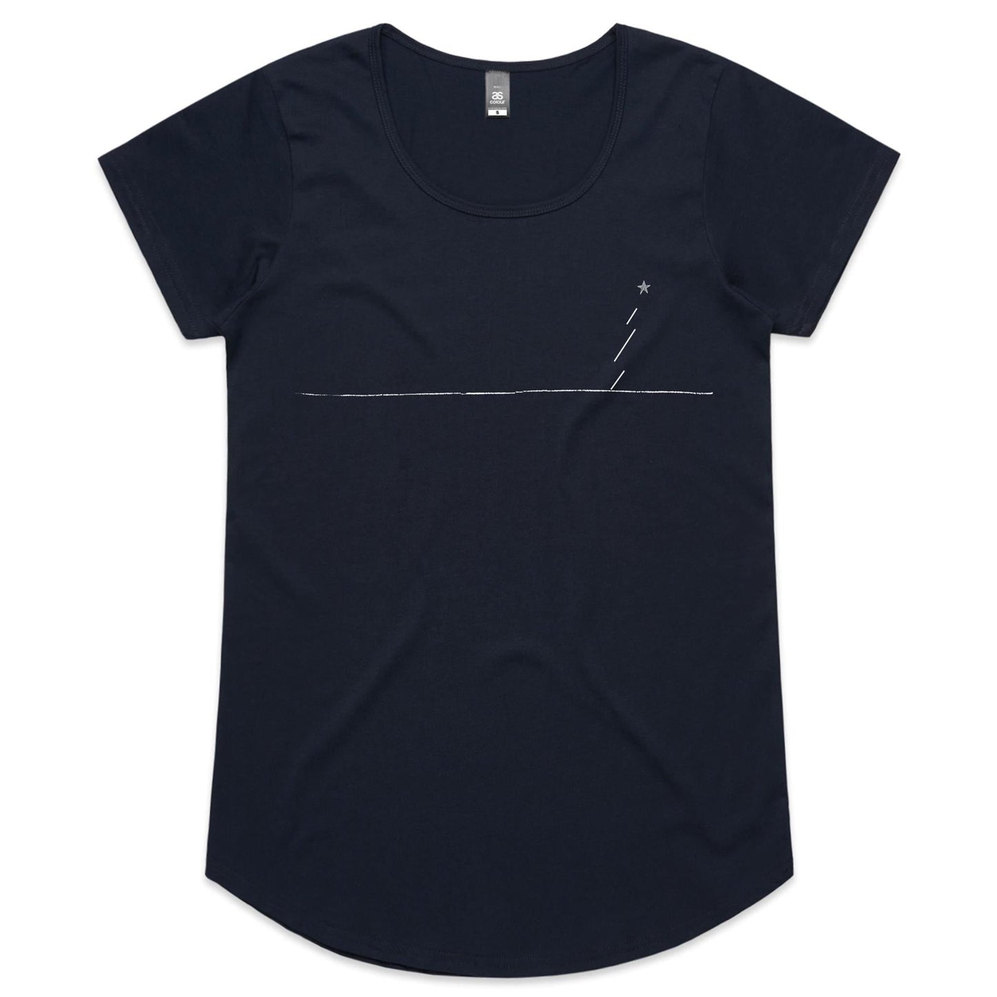 Navy / Womens 8 / XS Minimalist Xmas T-Shirt - Women's Scoop Tee