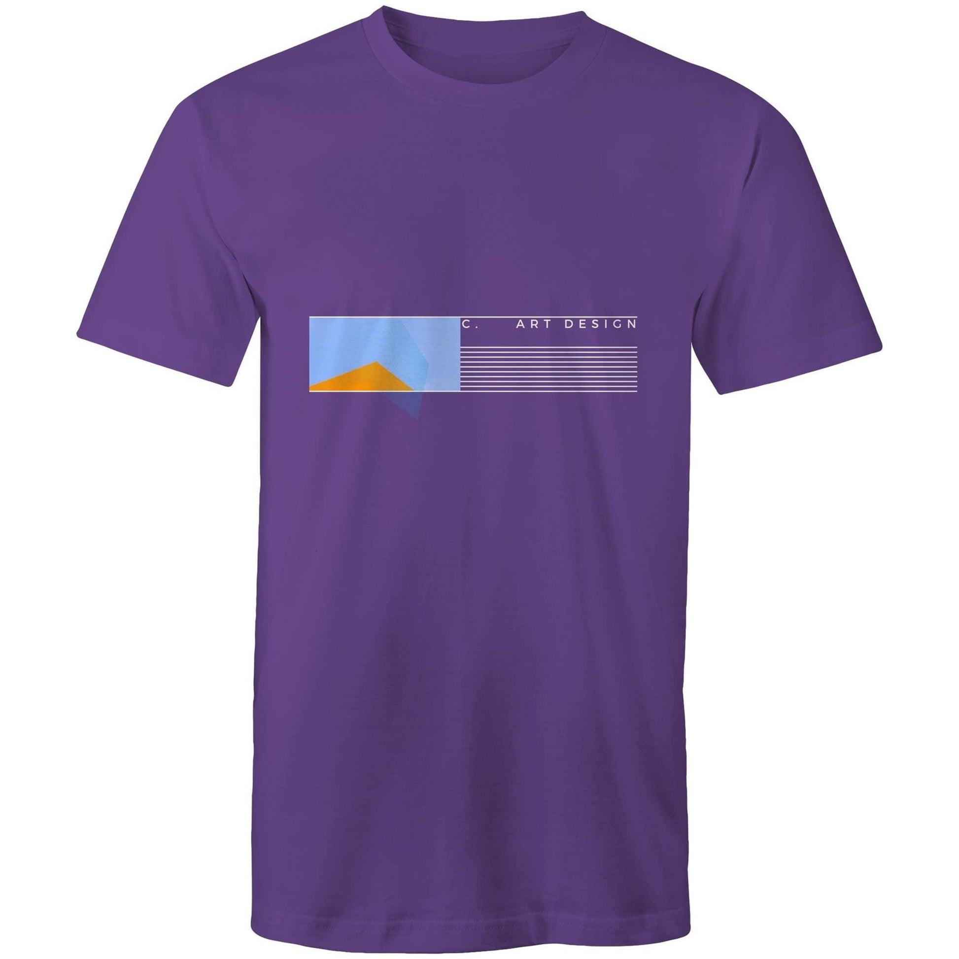Purple / Small C. Art Design - Horizon Mens T-Shirt