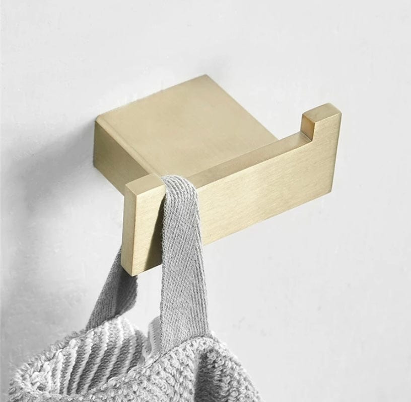 Square Double / Brushed Gold / Stainless Steel Bayside Luxe - S/S Brushed Gold Hooks